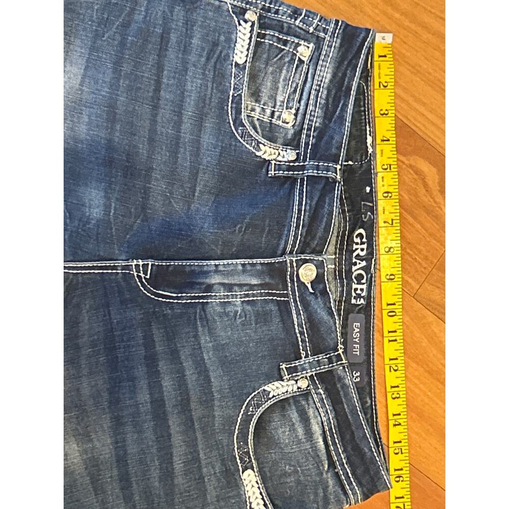 Grace in L.A. Bootcut Aztec Cross Jeans - Picture 3 of 12